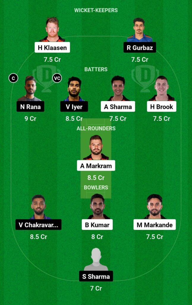 Hyderabad VS Kolkata, SRH vs KKR Dream11 Prediction Today match, IPL Fantasy Cricket Tips Today,Playing11, Pitch Report,Timings,Table Points IPL 2023, Match 47.