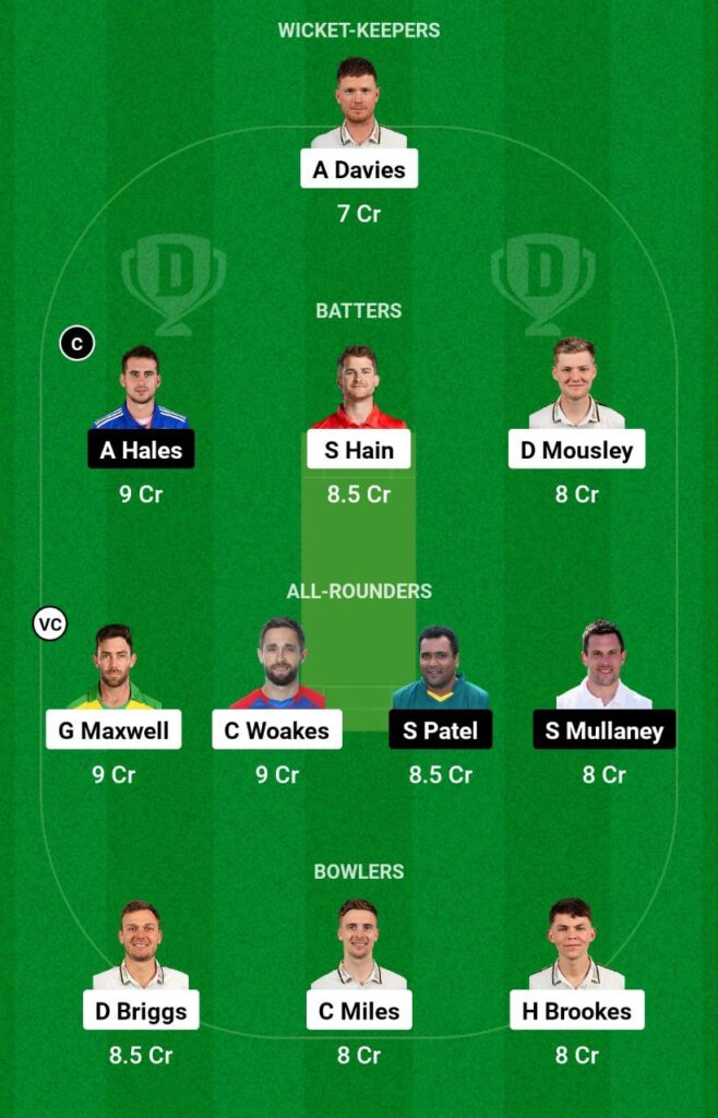 WAS vs NOT Dream11 Prediction in Hindi, Fantasy Cricket Tips, प्लेइंगइलेवन, पिचरिपोर्ट, Dream11 Team – Vitality Blast, 2023